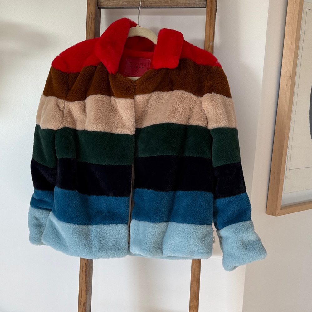 Blank NYC Multicolor Striped Puffer Jacket